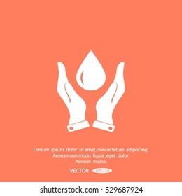 hands and drop icon