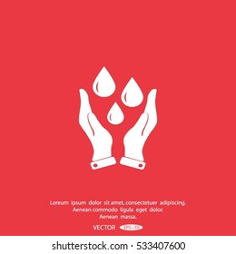 hands and drop icon