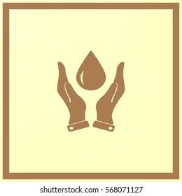 hands and drop icon