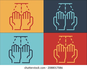 Hands Dryer Logo Template, Simple Flat Icon of dryer,hygiene,bathroom