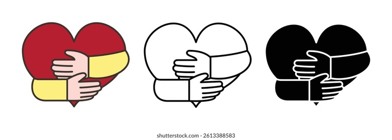Hands Embracing a Heart Symbol of Love and Support