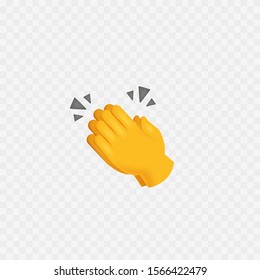 Hands emoji. Clapping hands. Isolated on white. Hand clapping. Vector