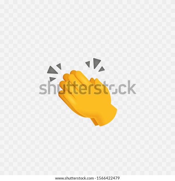 Hands emoji. Clapping hands. Isolated on white.\
Hand clapping. Vector
