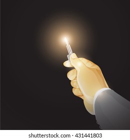 Hands of the executive and the key to success