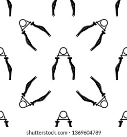 Hands Expander /Gripper Exercise Equipment Seamless Pattern Vector Art Illustration
