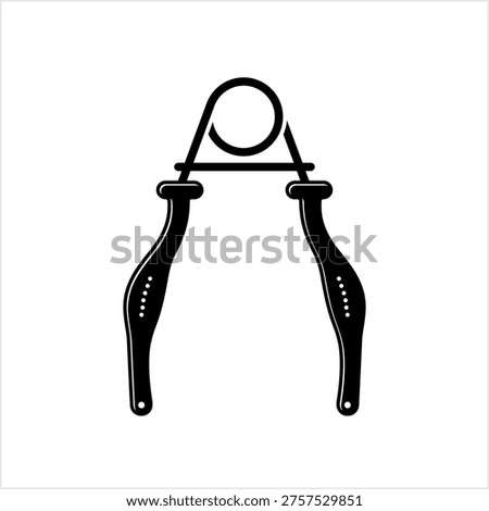 Hands Expander, Gripper Exercise Equipment Vector Art Illustration