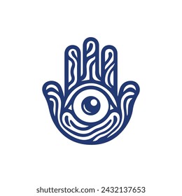 Hände Auge Vektor Illustration Verwenden Logo T-Shirt 