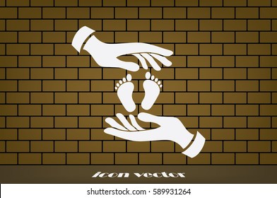 Hands Feet icon vector illustration eps10. 