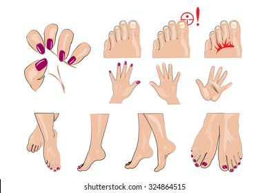 hands, feet and nails manicure, healthy nails and nail fungus