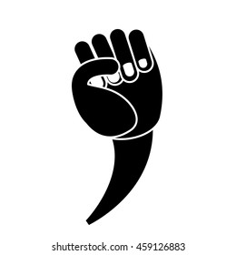 hands up fight isolated icon design, vector illustration  graphic 