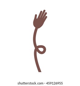 hands up fight isolated icon design, vector illustration  graphic 