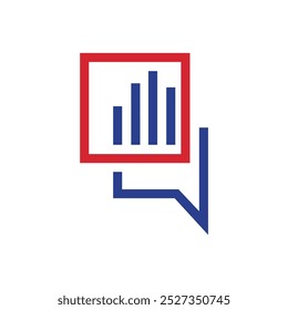 Hands Finger Lines Chat Bubble Speech Logo Template