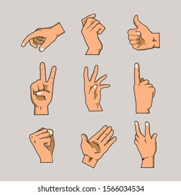 Hands and Fingers Vector Collections