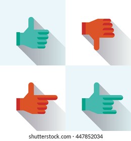 Hands flat icon.  Flat style social network vector icon for app and web site.