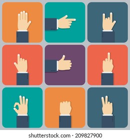 Hands flat icon. Vector illustration for your startup.