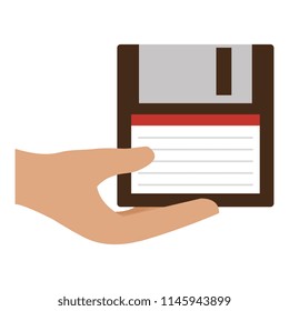 hands with floppy disk