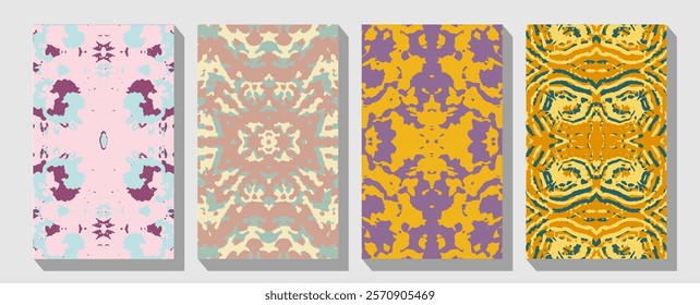 Hands, flower, bird, sun in trendy bohemian celestial style.  Vector illustration.