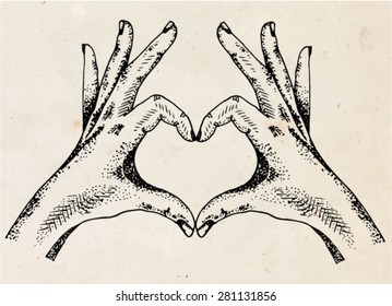 hands folded heart