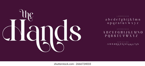 Mãos Fonte Caligrafia Logotipo Script Pincel Tipo Fonte Letras de fonte manuscritas