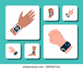 hands and foot wearable devices for health