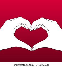 Hands in Form of Heart