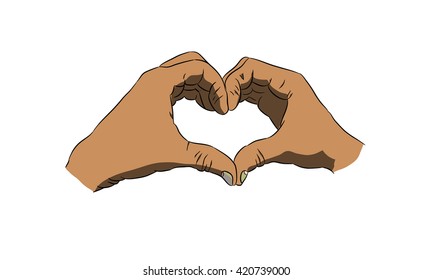 hands in form a heart