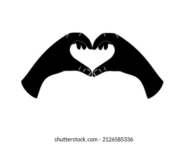 Hands in the form of heart icon.Concept Friendship or love gesture . Background for your business. Vector illustration.