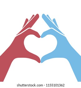 Hands formating heart symbol