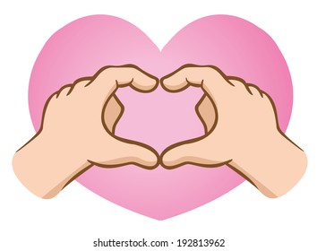 Hands forming a heart 