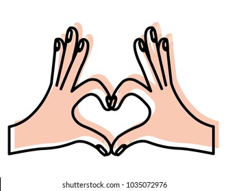 hands forming a heart with fingers