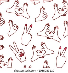 hands forming a heart with fingers and ok pattern