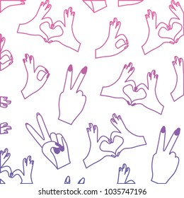 hands forming a heart with fingers and ok pattern