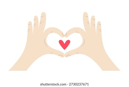 Hände, die eine Herzform bilden und Liebe, Fürsorge und Zuneigung symbolisieren