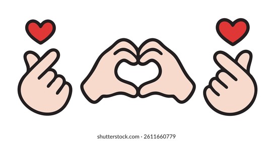 Hands Forming a Heart Symbol with Love Gesture
