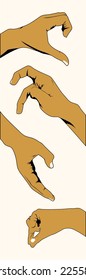 hands forming love. hand making sign heart. set illustrations of finger heart vector. finger love. symbols of love.