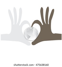 Hands Forming Love world