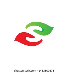 hands forming S logo design vector icon illustration inspiration