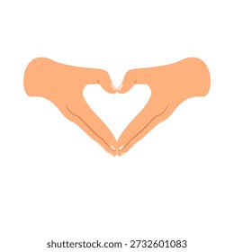 Hands Forming Wide Heart Shape