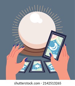Wahrsager mit Tarot