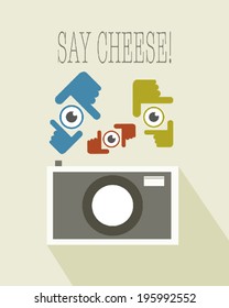 Hands framing photo camera