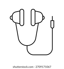 Icono de manos libres con fondo blanco Ilustración de stock de Vector