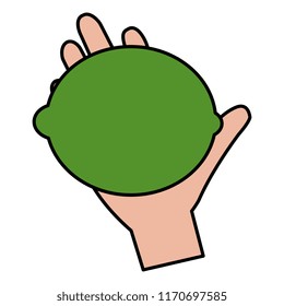 hands with fresh lemon