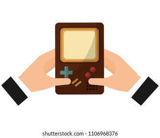 hands with game pad retro style