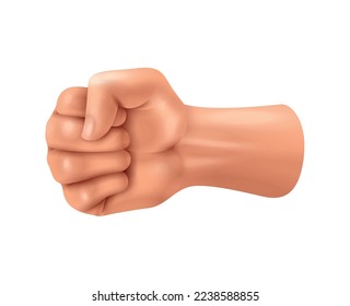 Hands games composition with realistic view of human hand palm on blank background vector illustration