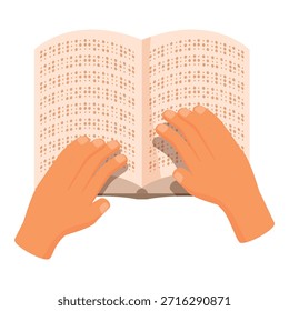 Sanft gleiten die Hände über ein Braille-Buch, das den Zugang sehbehinderter Menschen zu Wissen und Inklusivität in der Bildung symbolisiert