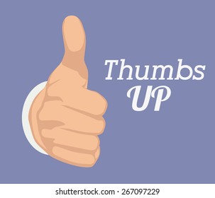 Hands gesture design over purple background, vector illustration