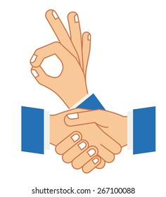 Hands gesture design over white background, vector illustration