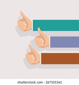 Hands gesture design over white background, vector illustration