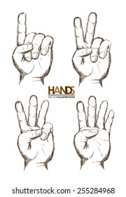 hands gesture design, vector illustration eps10 graphic 