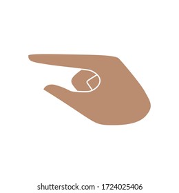 Hands gesture emoji, Pinching Hand. Isolated vector illustration